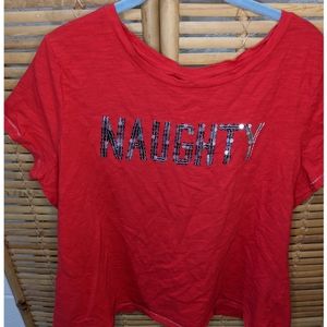 Not Ugly Christmas Old Navy Naughty Tee